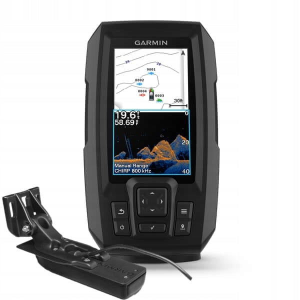 Garmin STRIKER Vivid 4cv echo sounder with GT20-TM converter