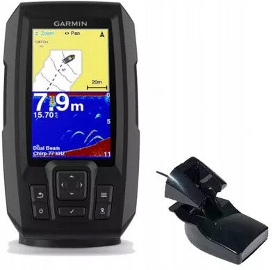 Garmin Striker Plus 4 sounder with 77/200 kHz converter