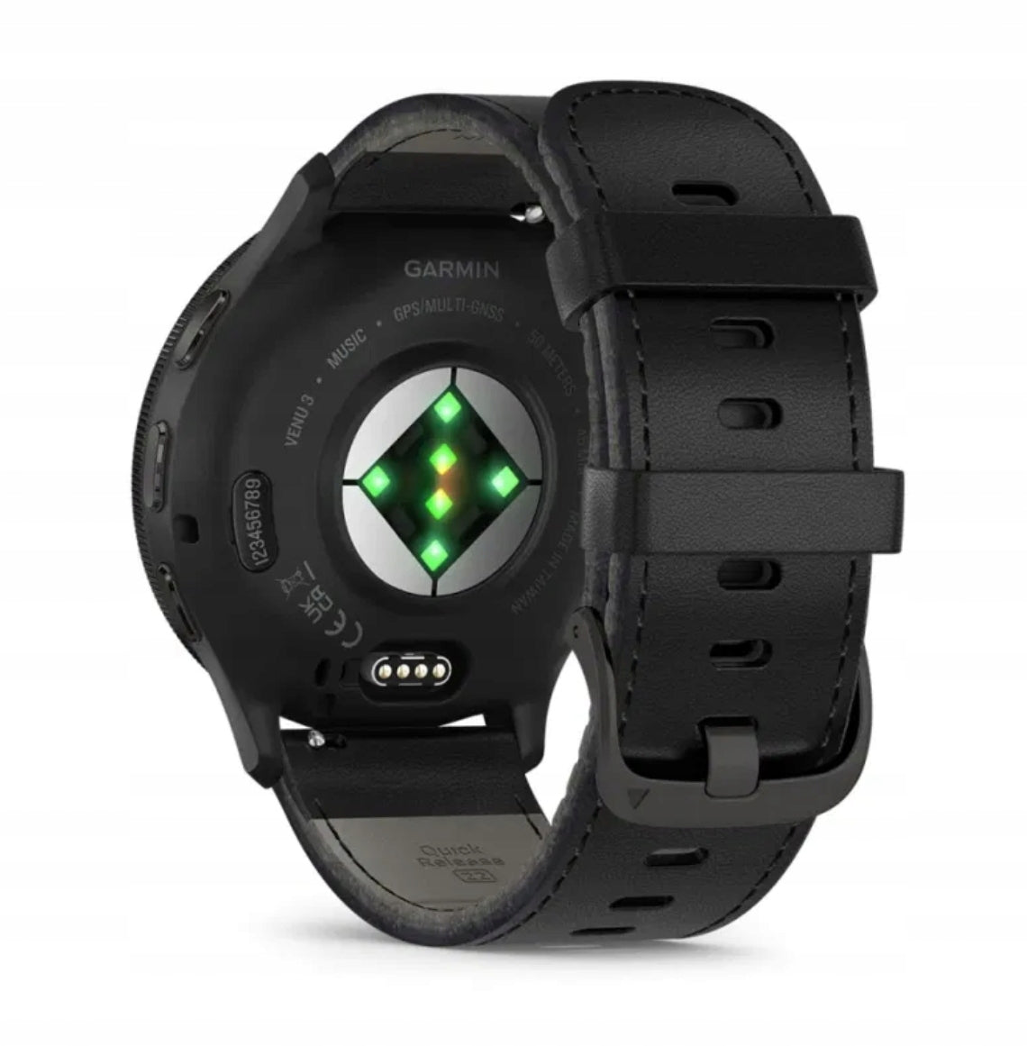 Garmin Venu 3 Slate with black leather strap Packaging status original