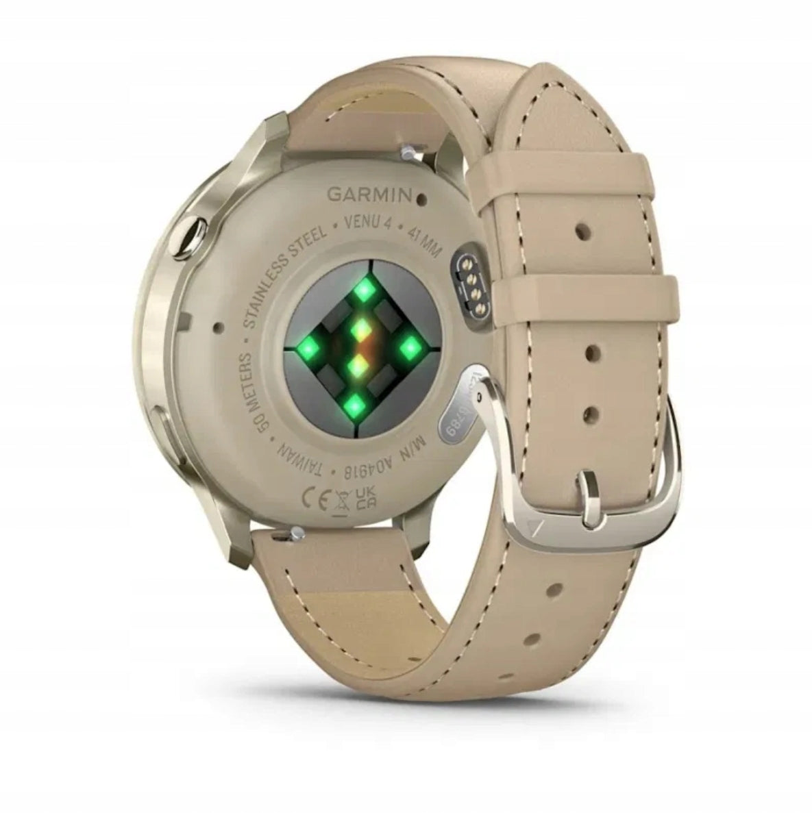 Garmin Venu 4 41 mm Gold with silicone strap and leather strap Manufacturer code 010-03013-03