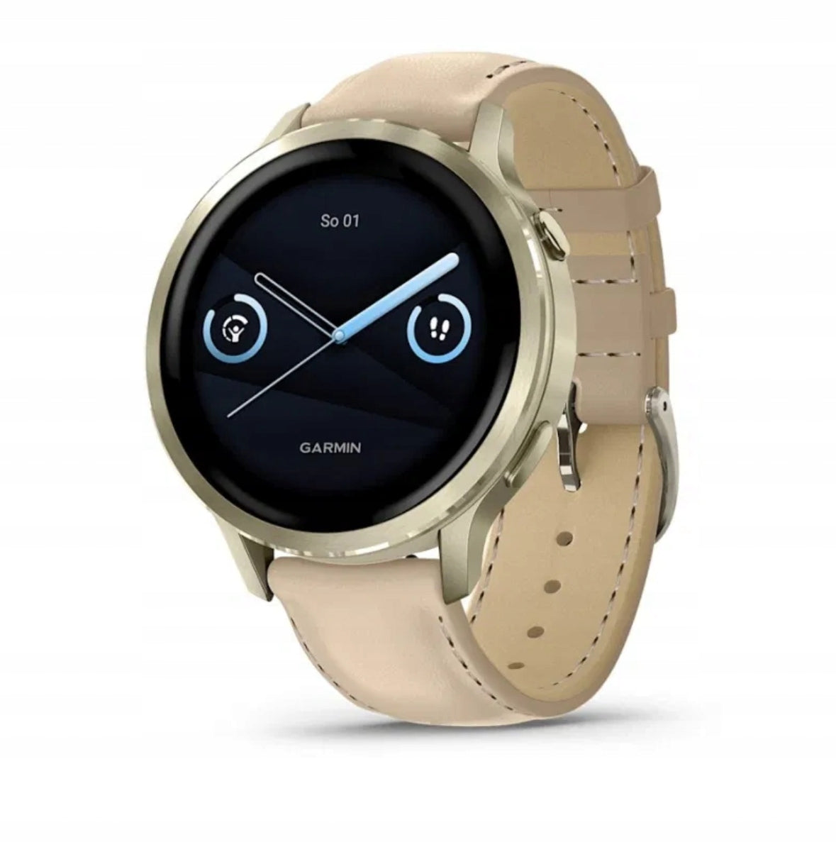Garmin Venu 4 41 mm Gold with silicone strap and leather strap Packaging status original