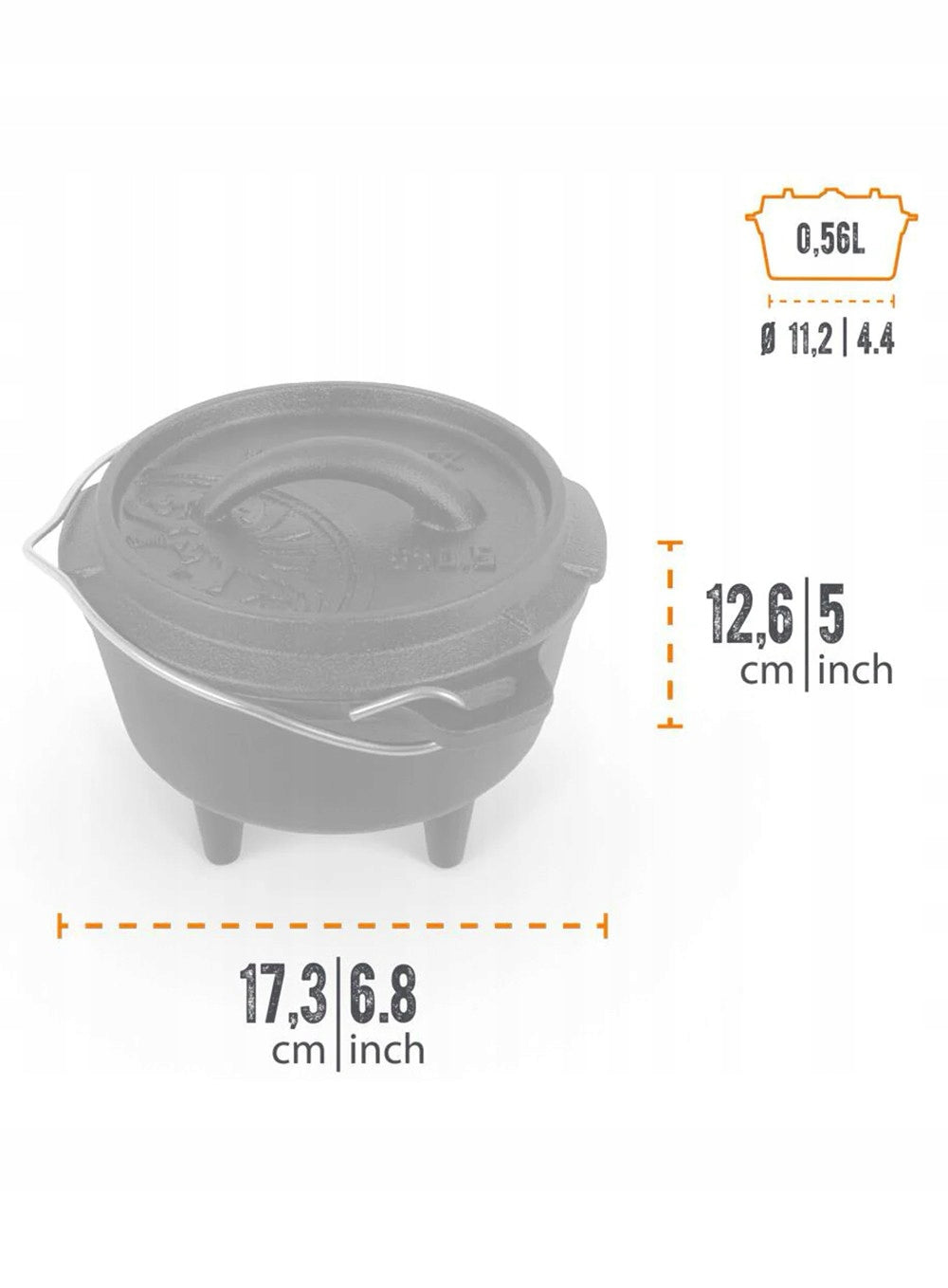Ketaus puodas Petromax, 0.56 l