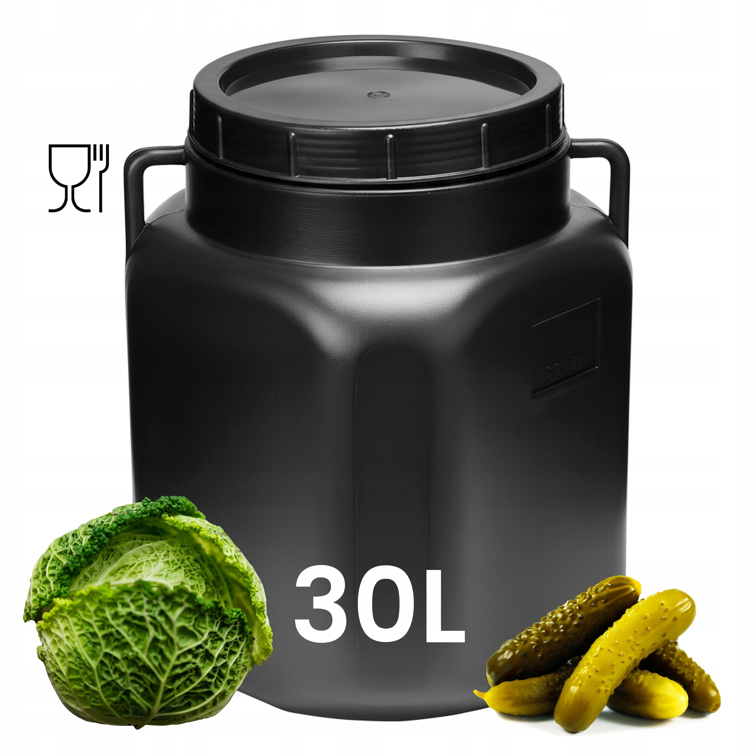 Garronda Fermentation pickling barrel 30L square GD-0088 Black