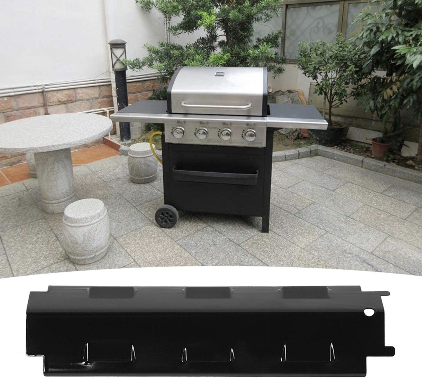 Gas Grill Burner Cover Enameled Steel Aromatherapy 4 Pack EAN (GTIN) 5905999098708