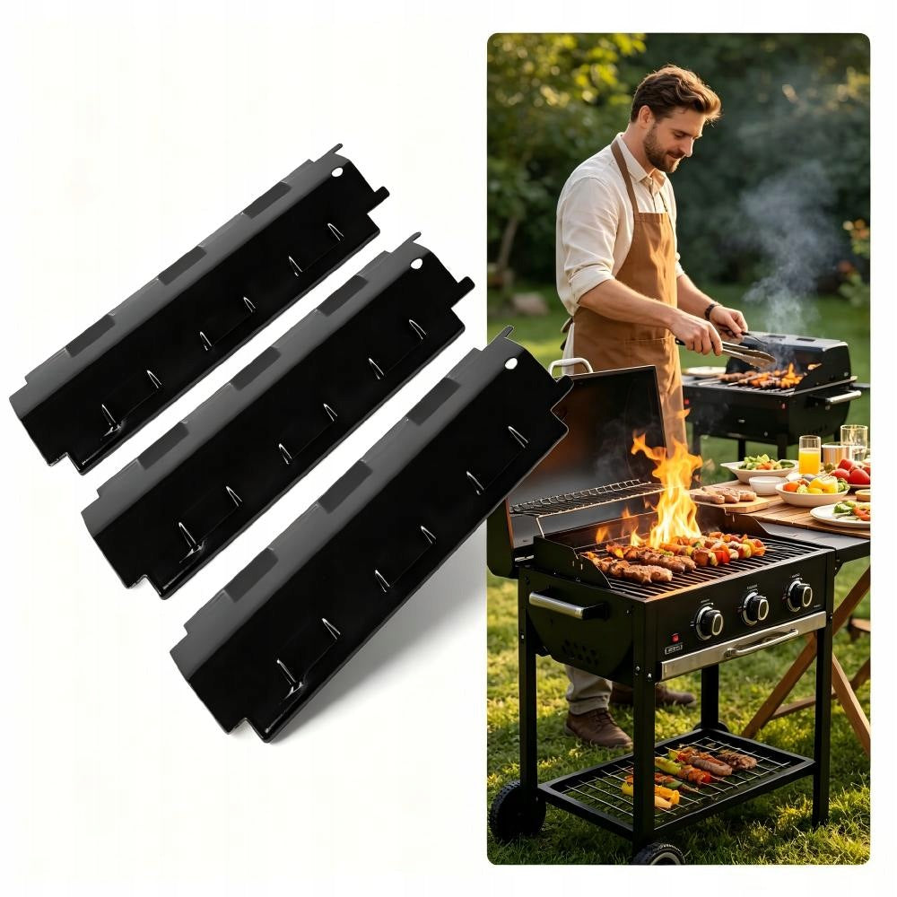 Gas Grill Burner Cover Enameled Steel Aromatizer 4 Pack