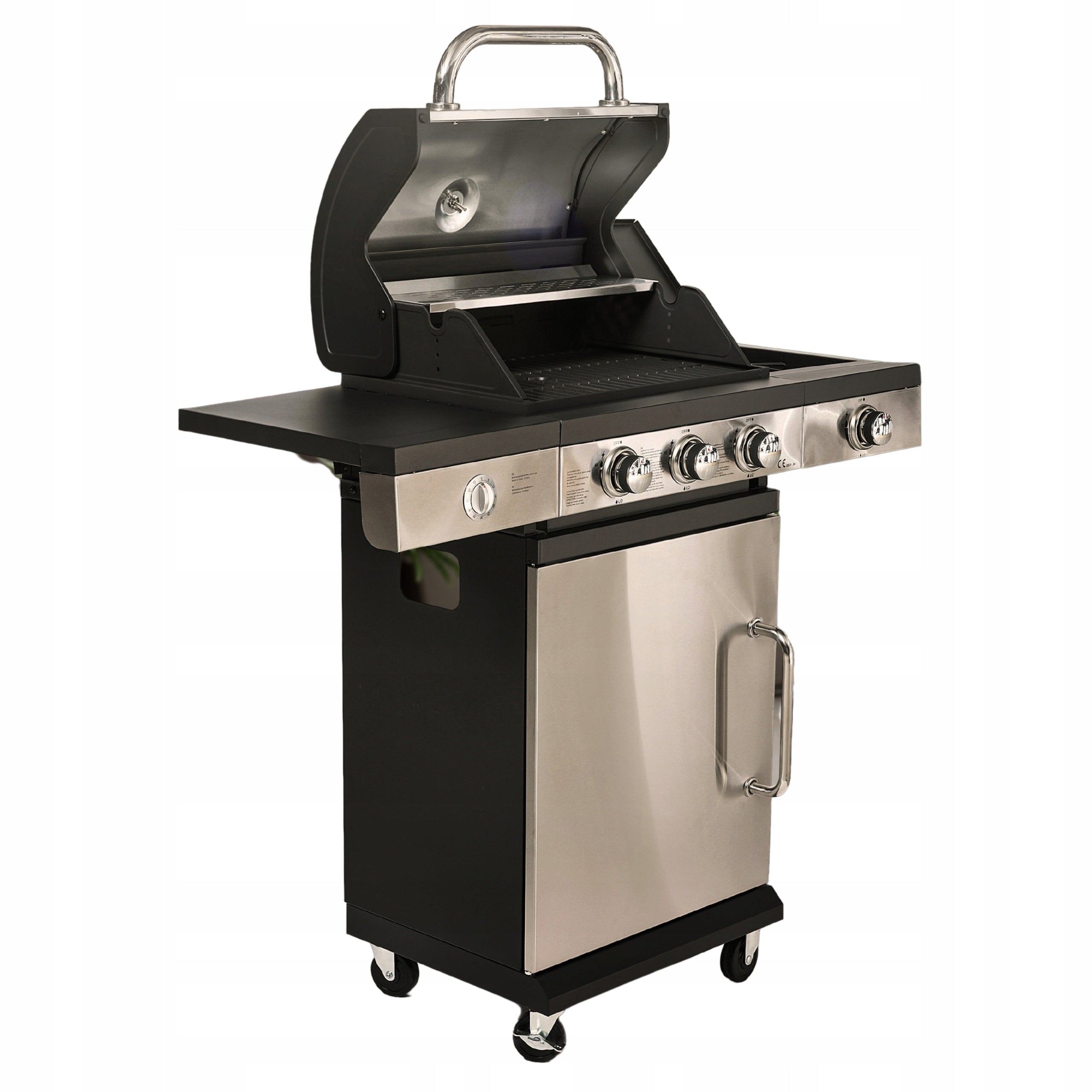 Gas Grill Burners 3+1 Cast Iron Grate 9,3 kW Cover Blaupunkt GG301 Number of burners 4