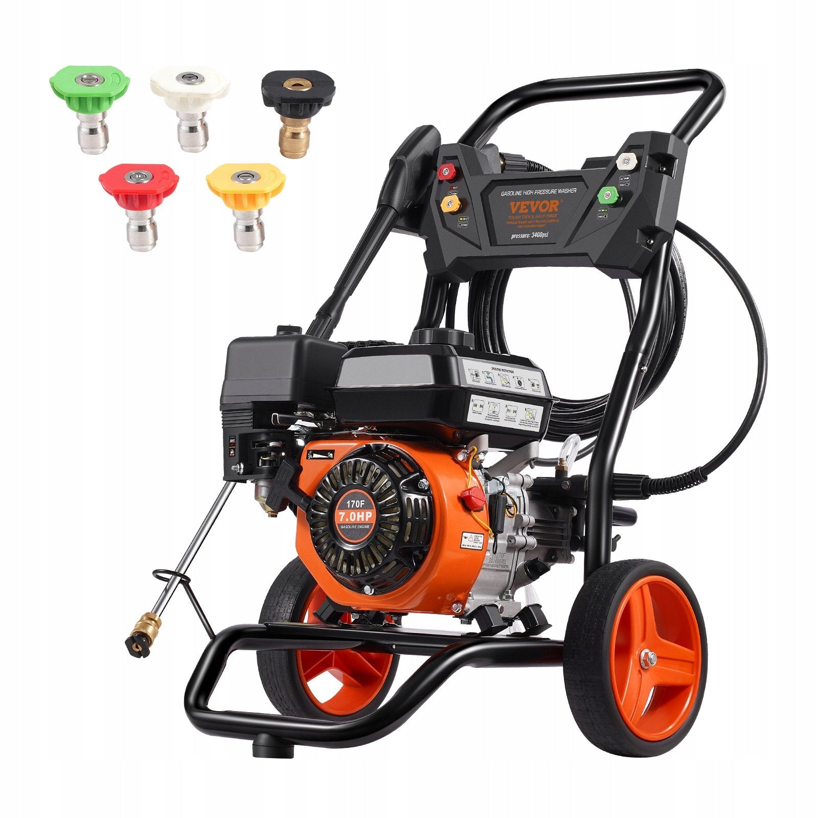 Gas Pressure Washer 3400 PSI 10 L/min