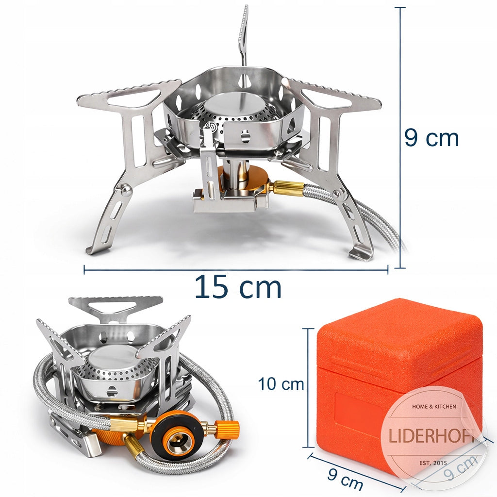 Gas Stove Tourist Field Folding Piezo Burner Compact Mini Packaging status original