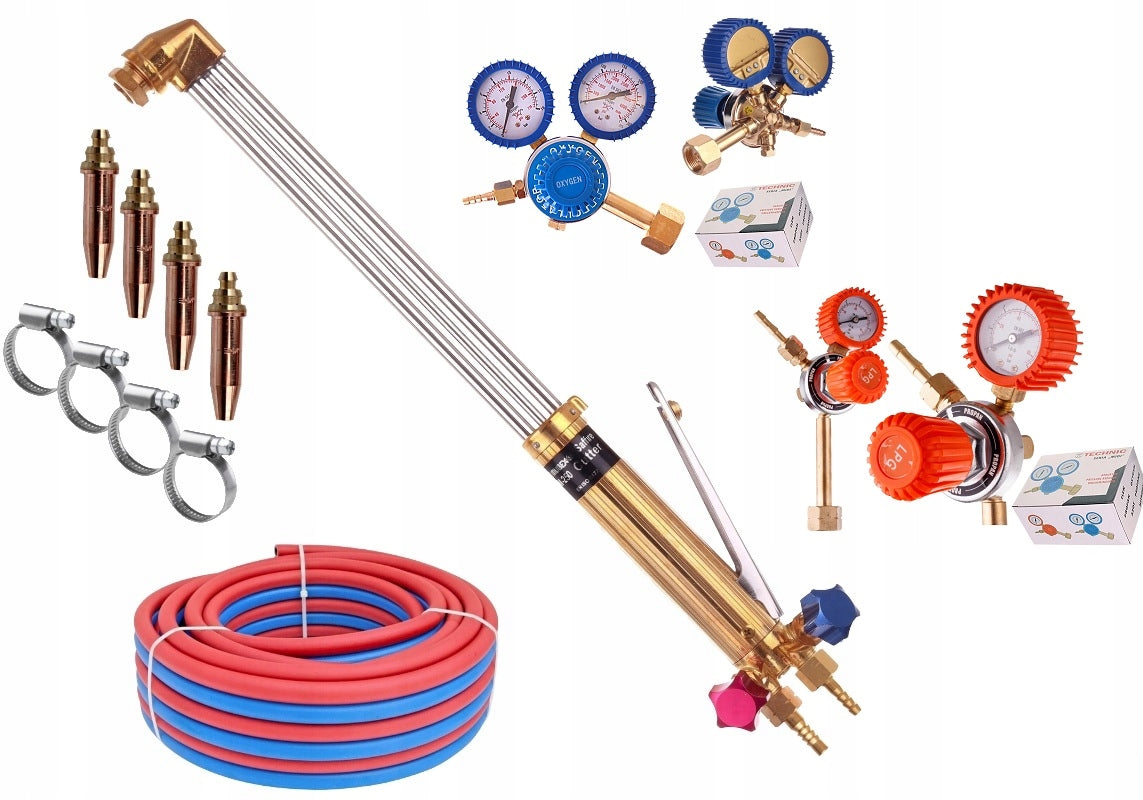 Gas burner 50 cm for cutting, heating - propane/oxygen hose 5mb 4 nozzles