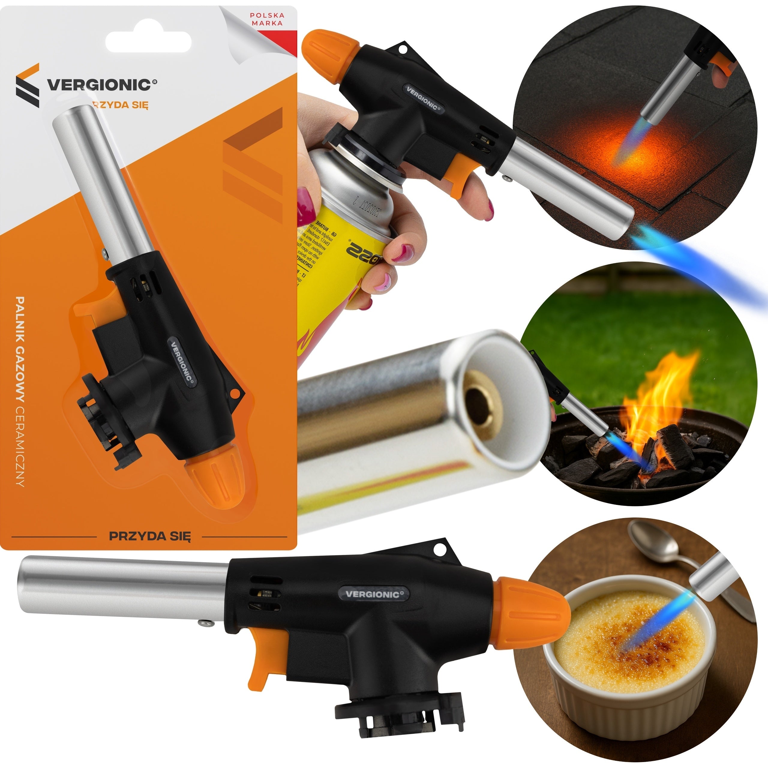 Gas burner VERGIONIC piezoelectric 1300°C for TS-700 cartridge Brand Vergionic