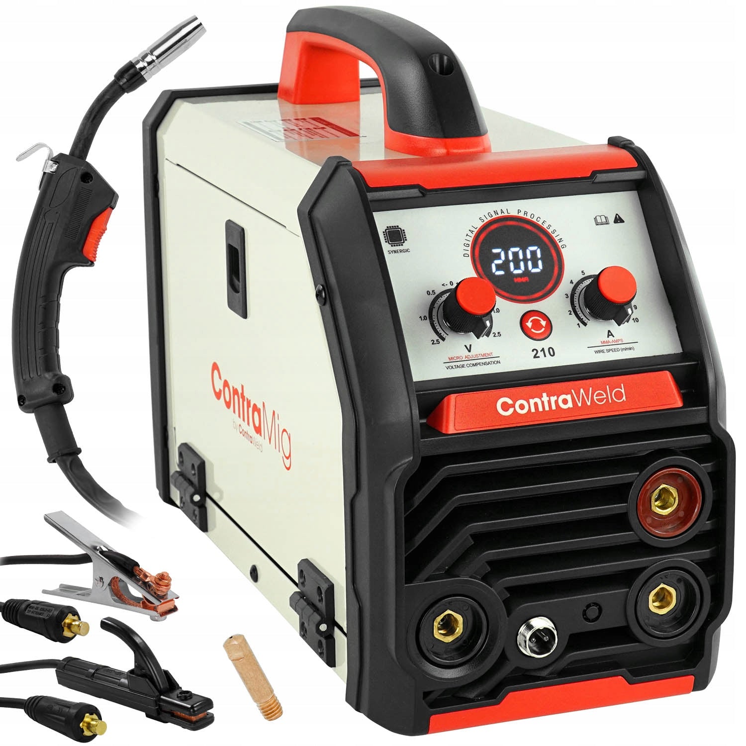Gas-free welder MIGOMAT Contraweld MIG 210 FCAW FLUX MAG MMA TIG 200A
