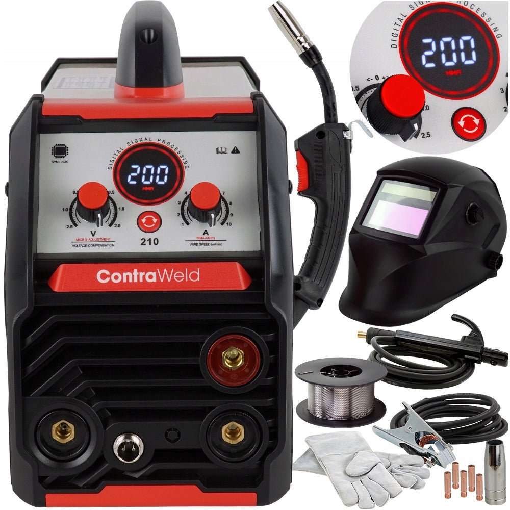 Gas-free welder MIGOMAT NO GAS MIG 200A MMA TIG LIFT visor SET