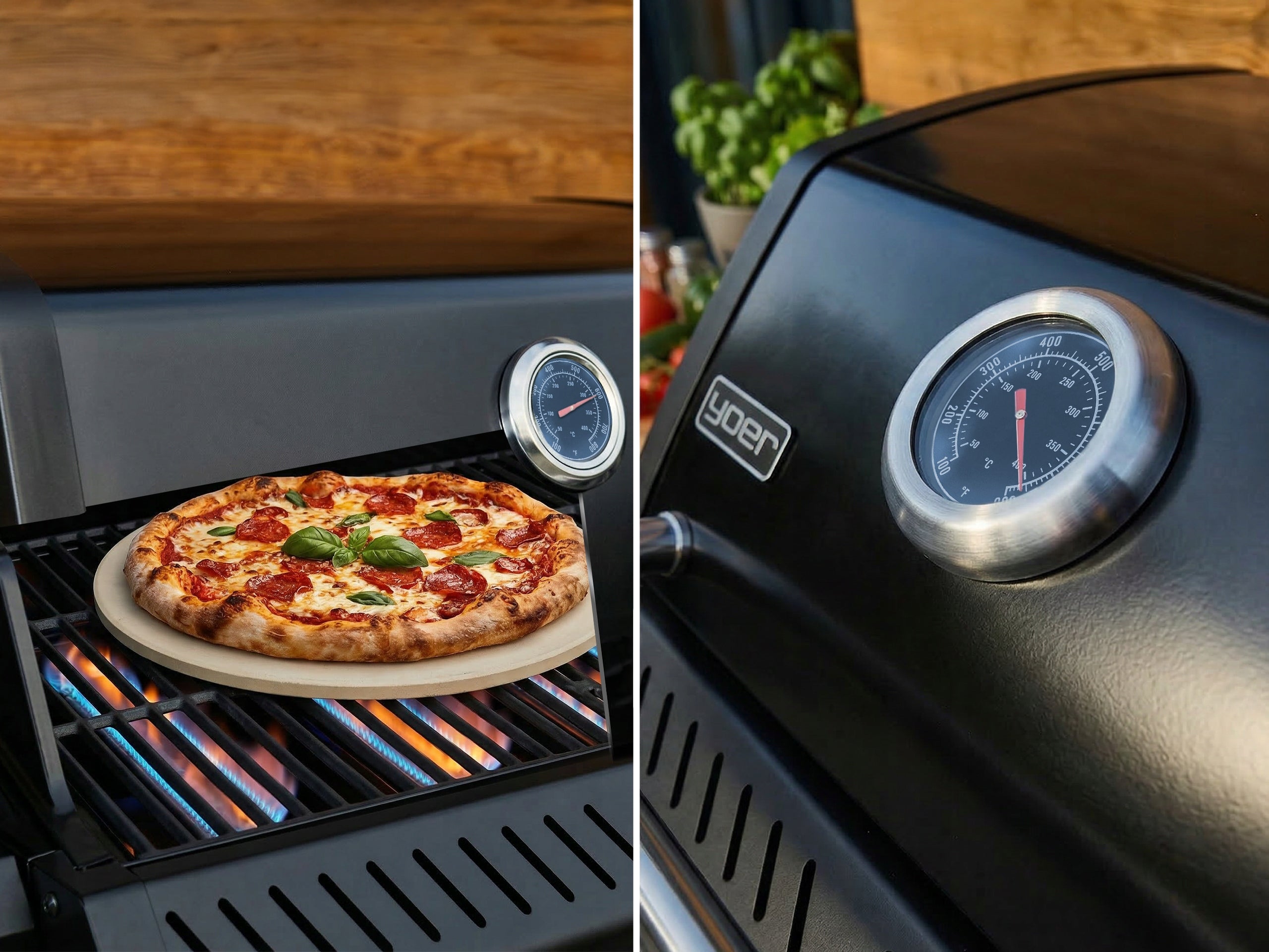 Gas grill Garden CAST IRON stainless steel 4+2 Yoer 21,15 kW +cabinet for cylinder Grill width 145 cm