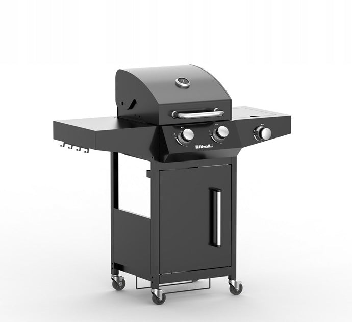 Gas grill Riwall rgg21 10 kW GARDEN 3-burner large grate Grill depth 54 cm