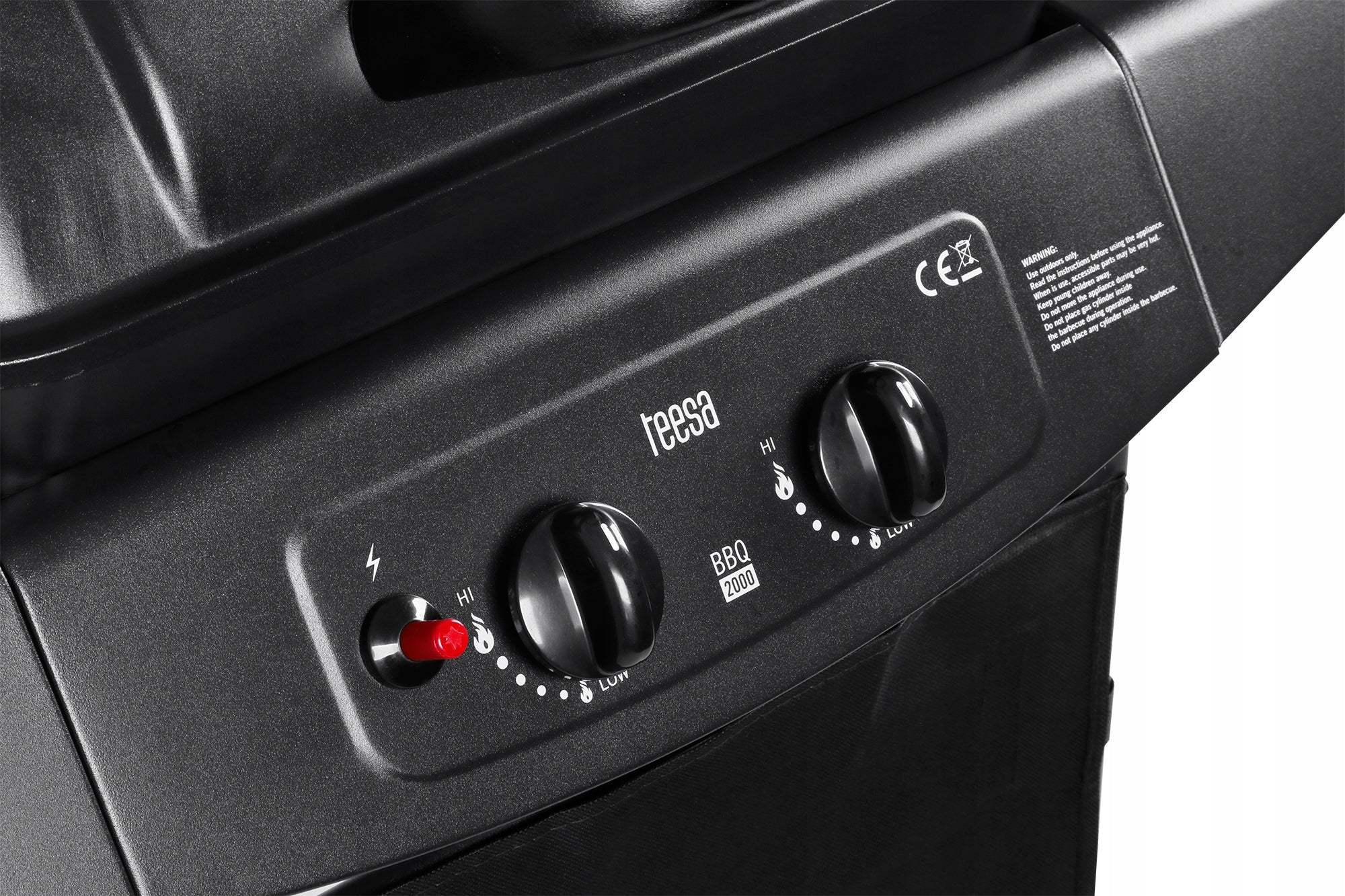 Gas grill Teesa BBQ 2000 2 burners 5 kW TSA0080 Grill depth 44 cm
