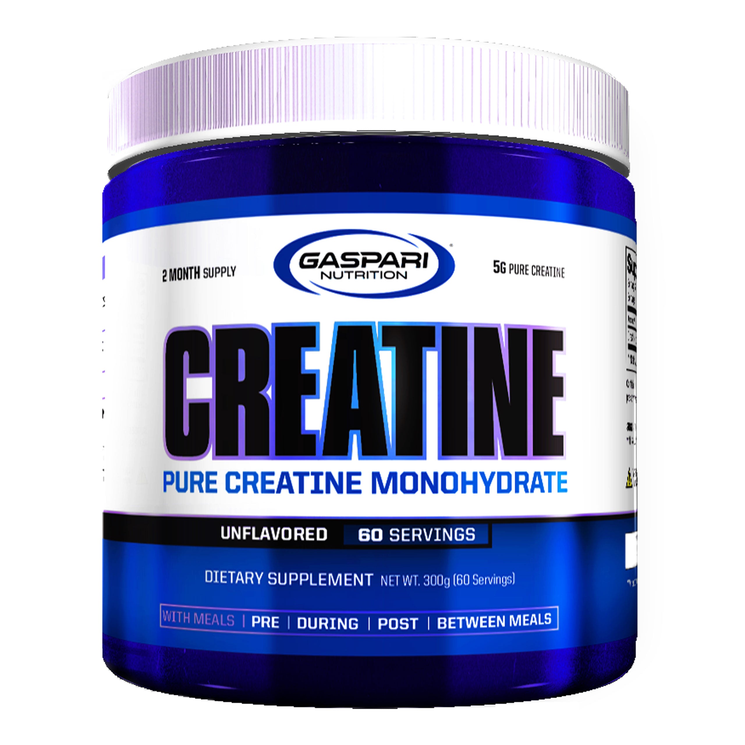 Gaspari Creatine Qualitine 300g Natural Creatine Monohydrate with b6 and b12