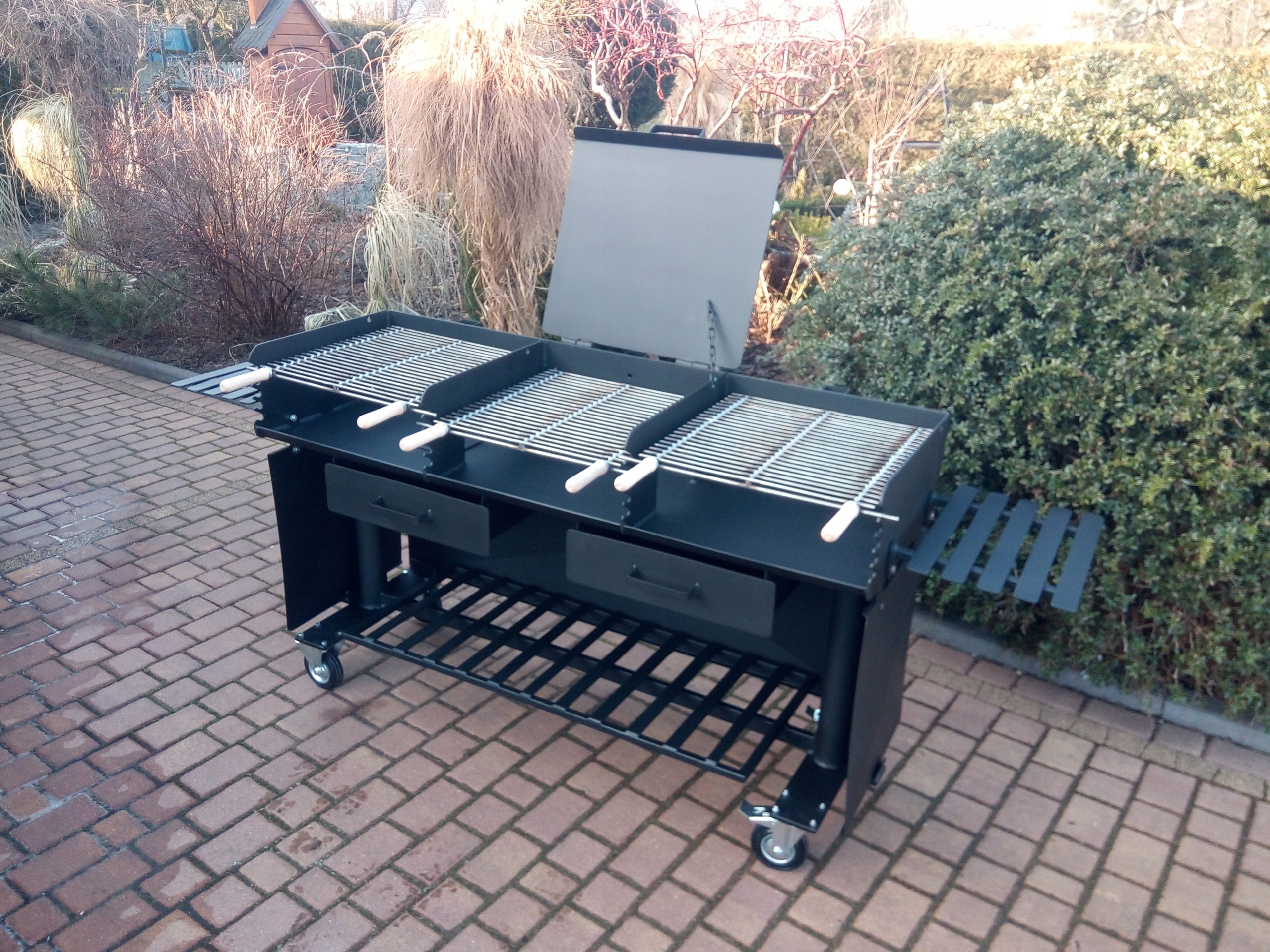 Gastronomic catering grill!! 5 mm sheet! Grill height 93 cm