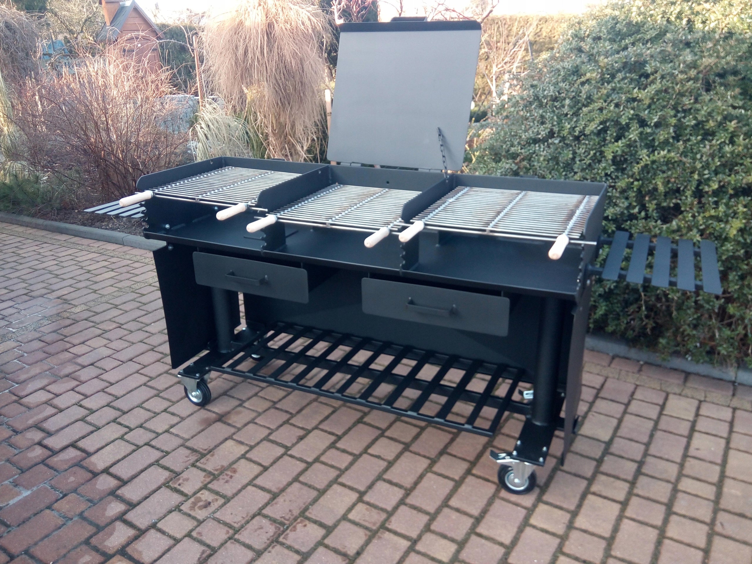 Gastronomic catering grill!! 5 mm sheet! Grill width 210 cm