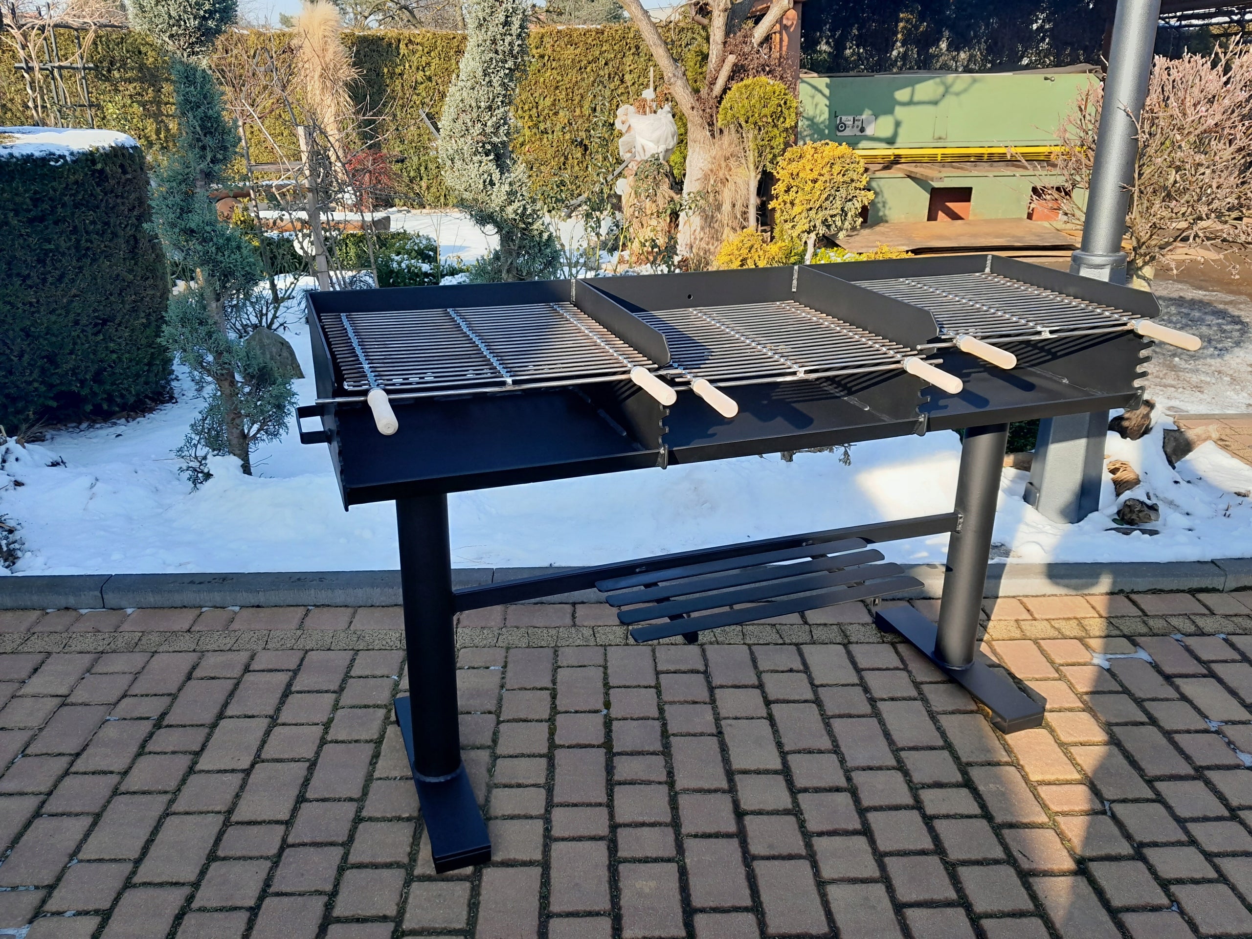 Gastronomic catering grill THREE-CHAMBER! Grill width 150 cm