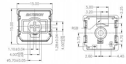 Gateron Red Low-Profile 2.0 Low Profile Switches Hot-Swap Switches Manufacturer code Gateron Low Profile Red 2.0