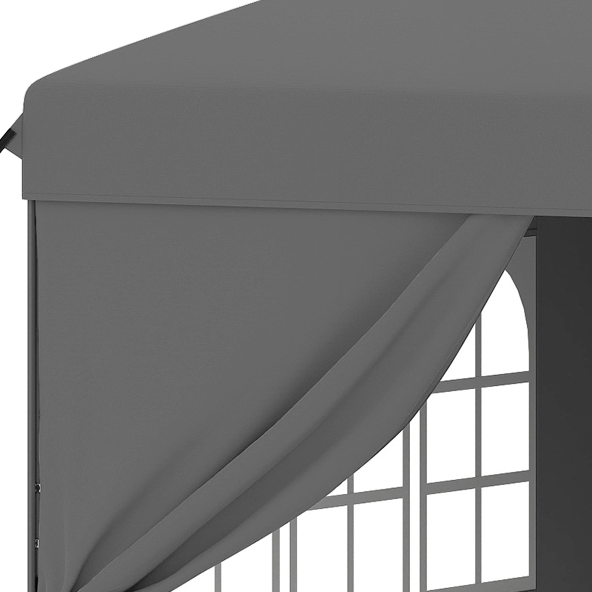 Gazebo, Garden Tent, Pavillon, 2.5×2.5m, Waterproof Folding, Canopy, Grey Number of side walls 2 walls