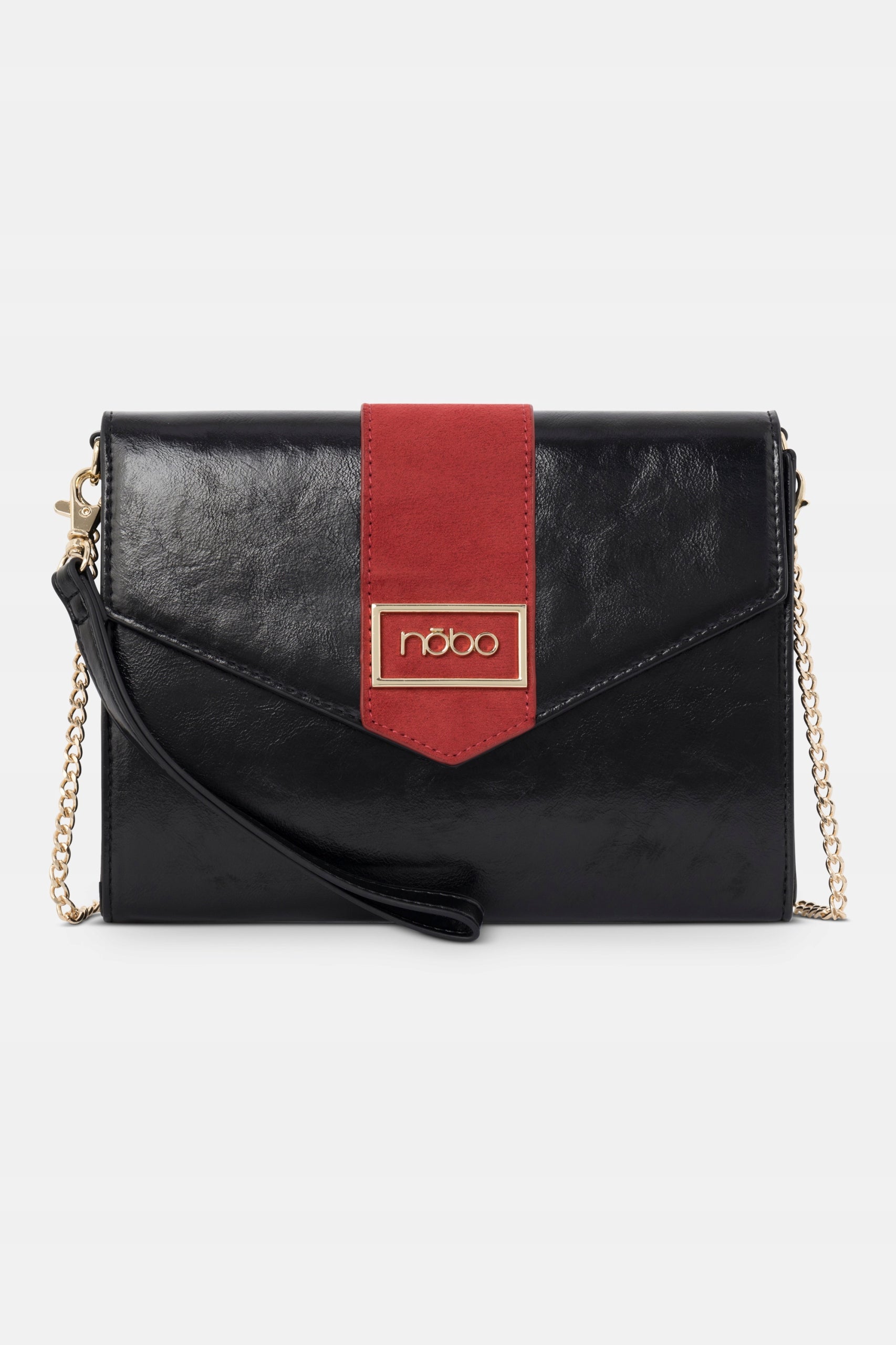 Damen-Abendtasche, Rot und Schwarz, Nobo 