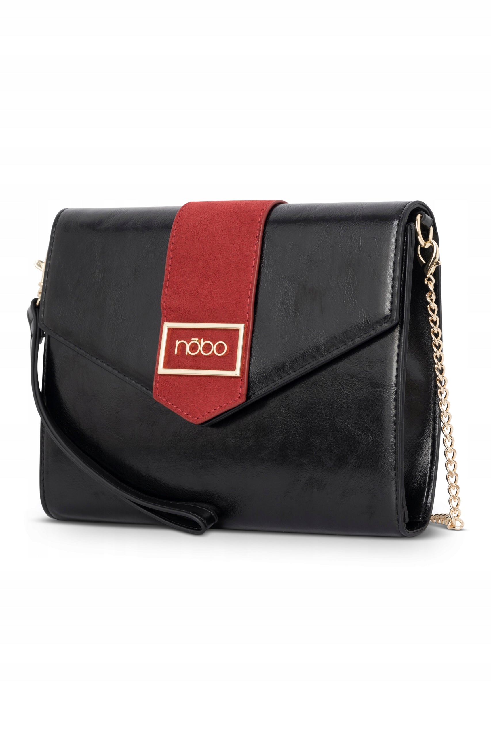 Damen-Abendtasche, Rot und Schwarz, Nobo 