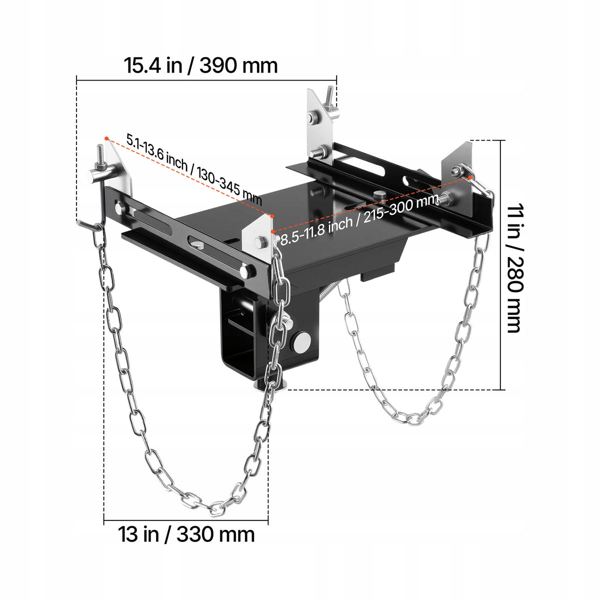 Gearbox Lift Steel Load Capacity 500KG For Car Workshop Maximum lifting height 345 mm