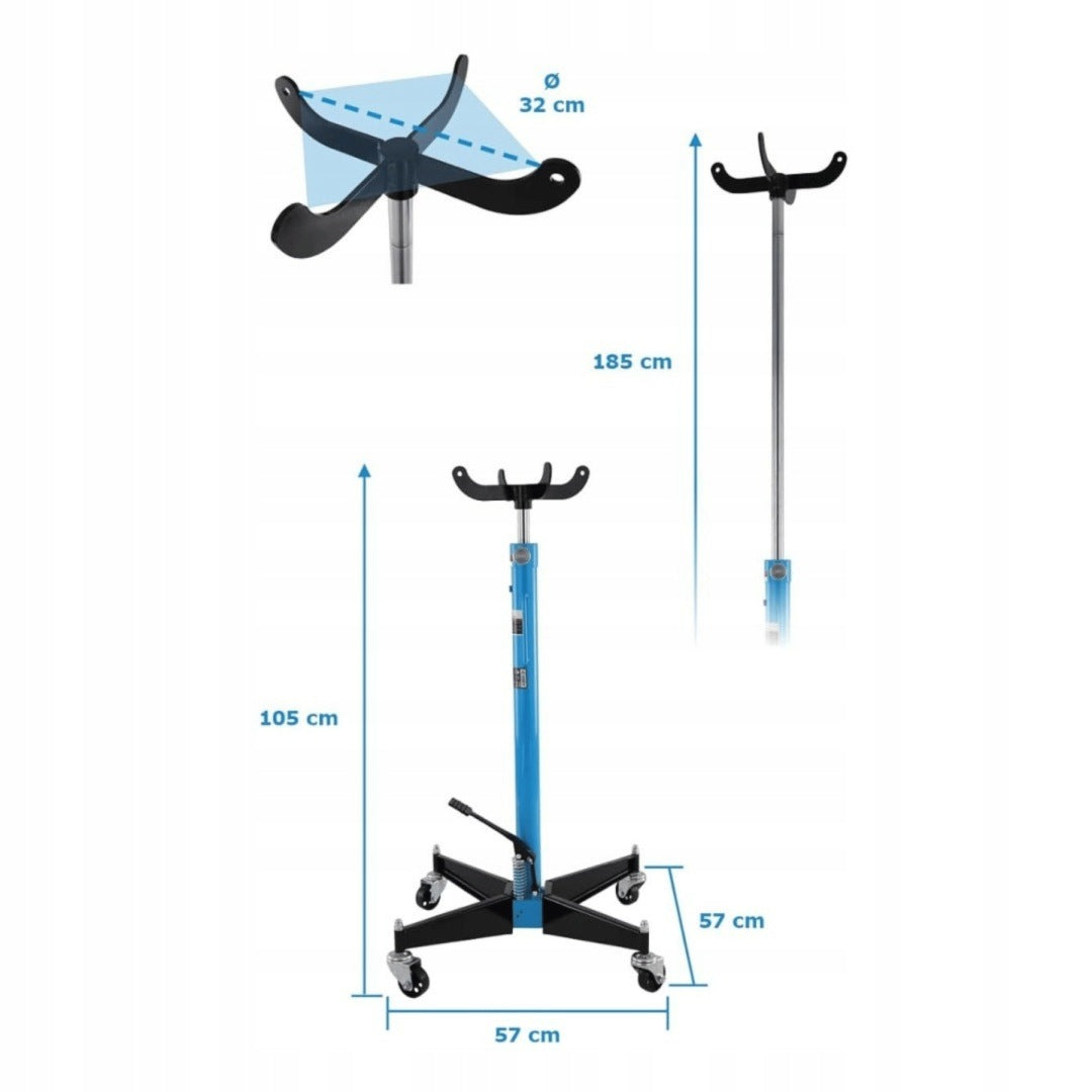 Gearbox and Engine Lift 500kg BITUXX Hydraulic Mobile Maximum lifting height 1850 mm