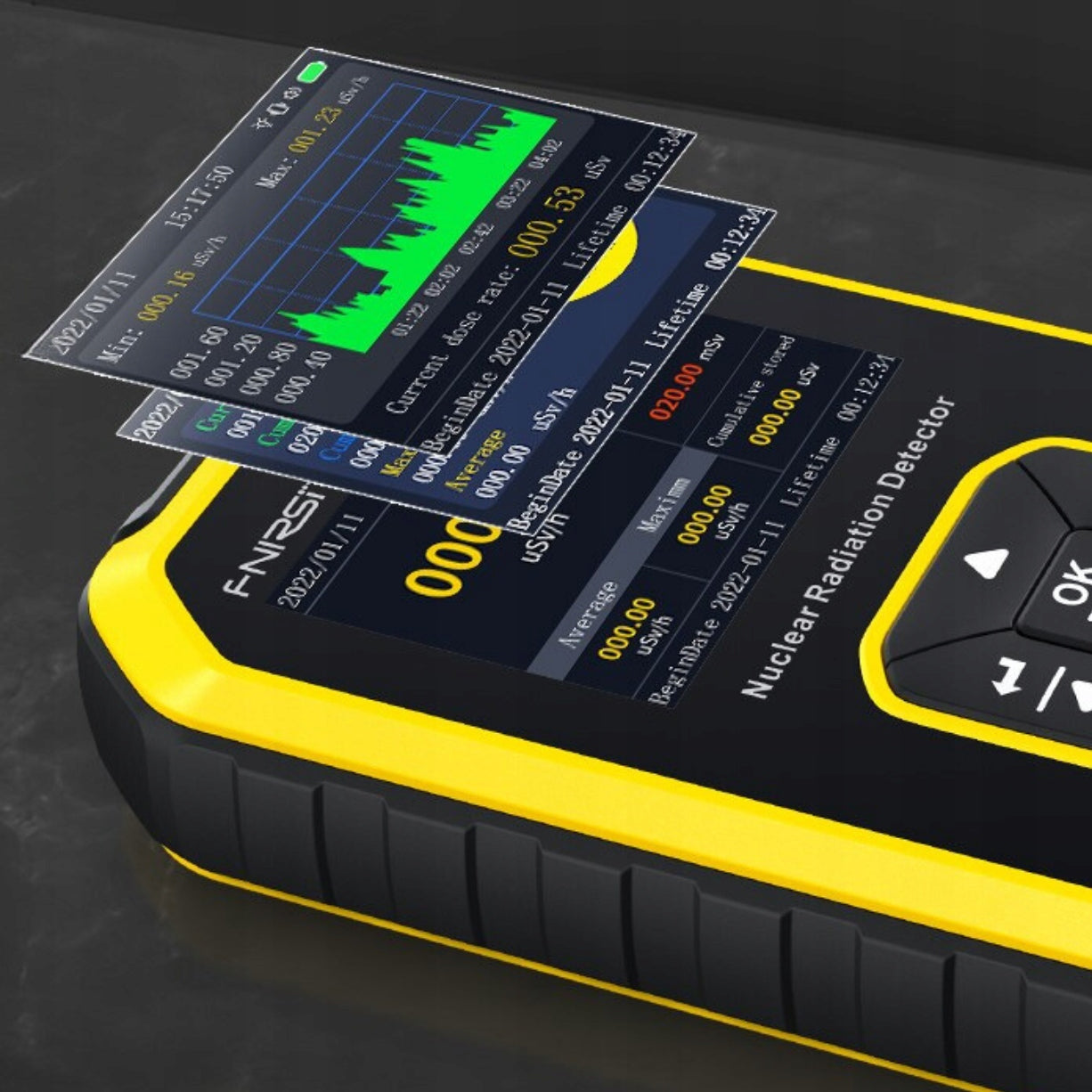 Geiger counter detector nuclear radiation LCD dosimeter FNIRSI GC01 Brand Fnirsi