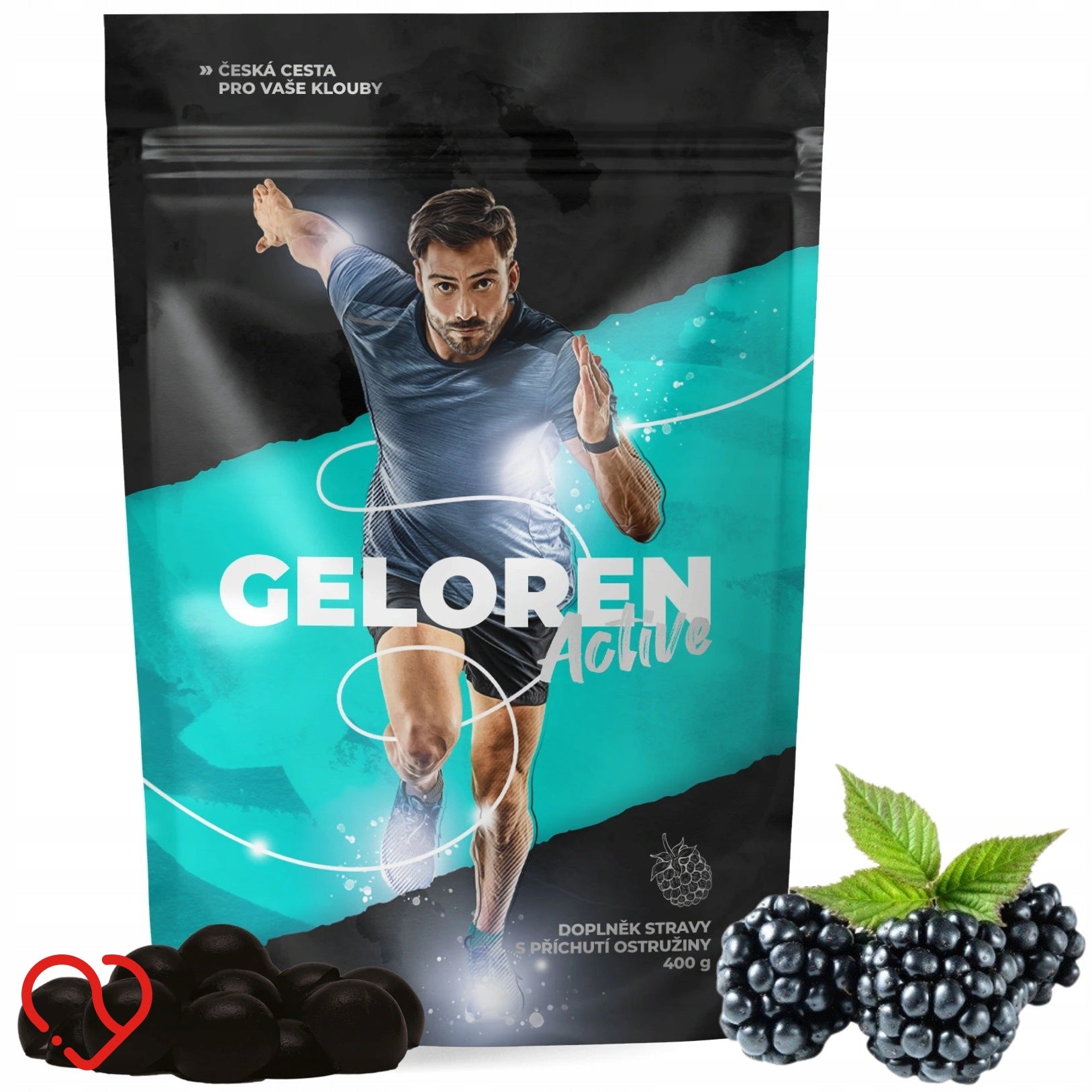 Geloren Active blackberry for humans collagen 1 x (90 pcs, 400 g) f1P12a