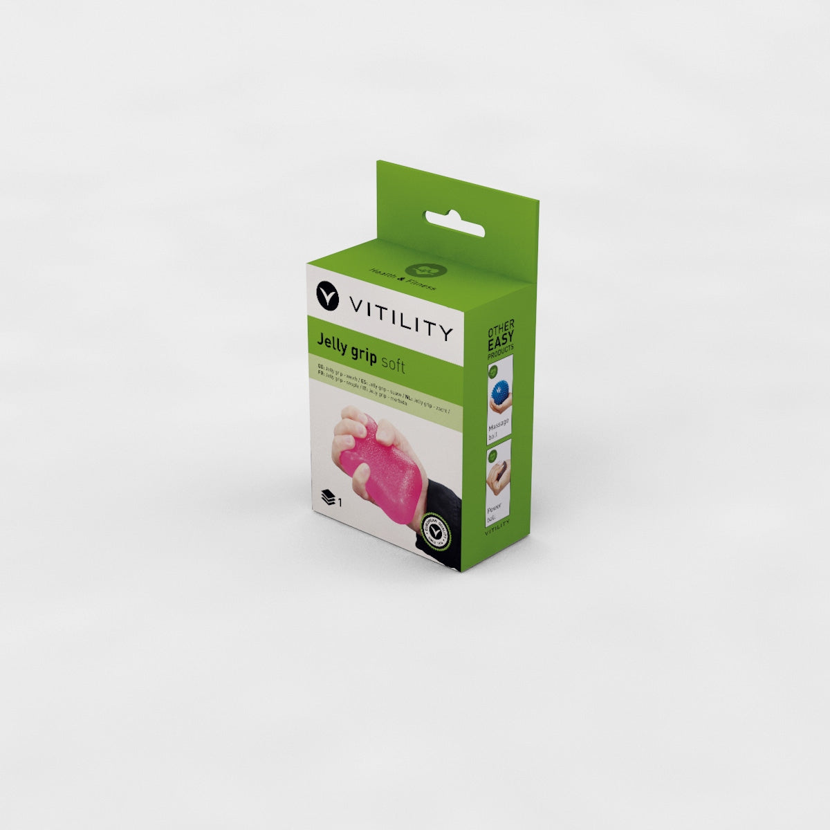 Gelový posilovač ruky jemná zátěž Vitility 70610200 Brand Vitility