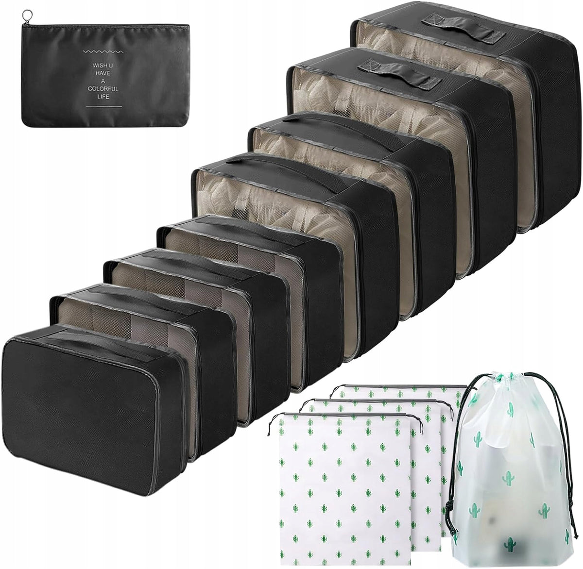 Gemtte suitcase organizer polyester black 14.224L