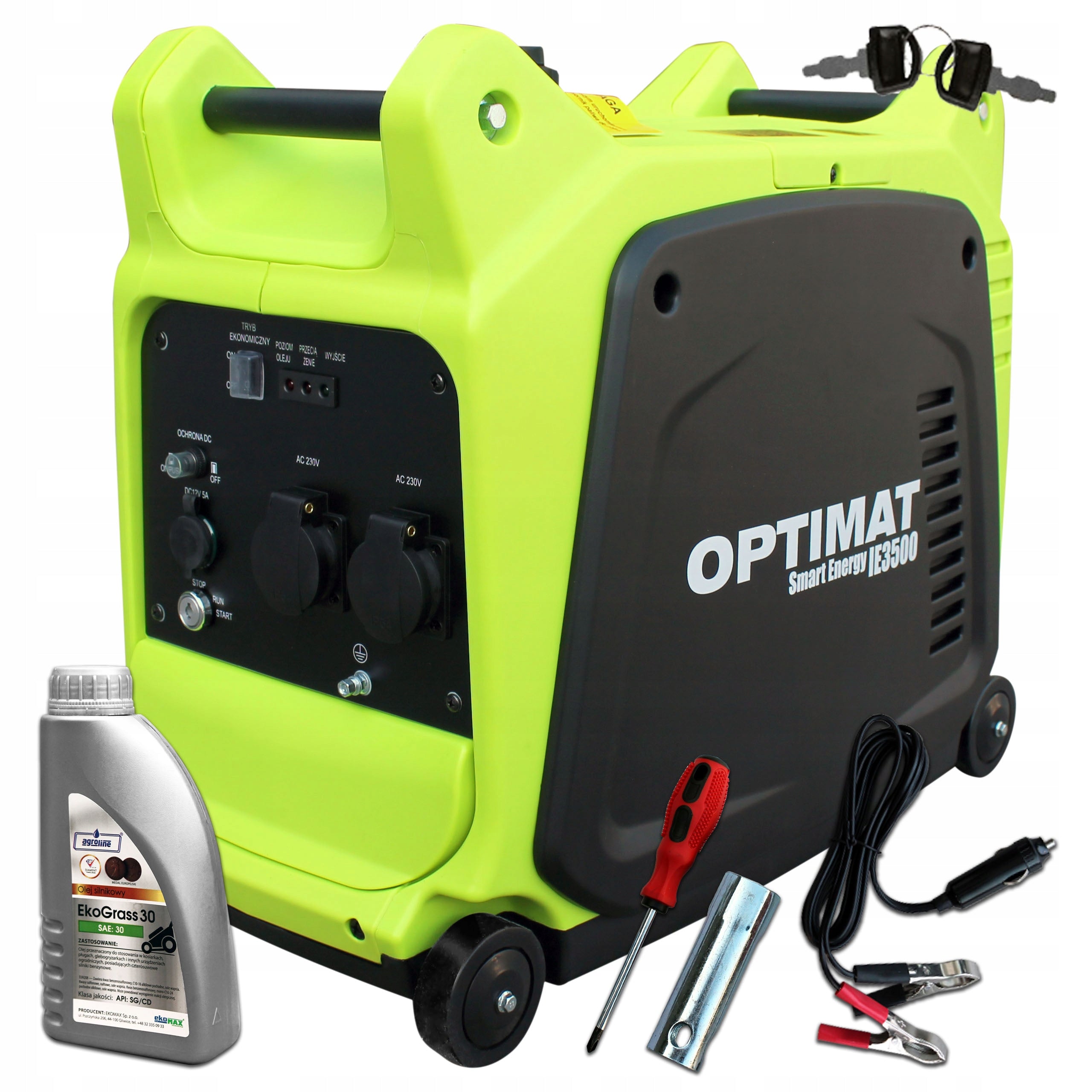 Generator Inverter Unit E-start generator AVR silent 4,38kVA copper