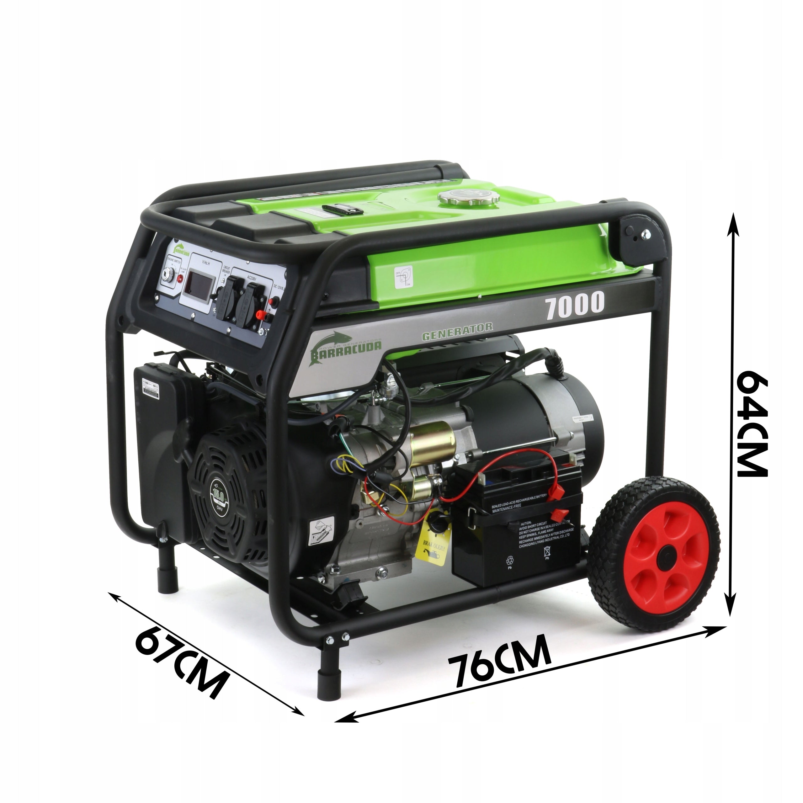 Generator set 7000 CURRENT GENERATOR 7kW 9kVA voltage regulator 230V Brand Barracuda