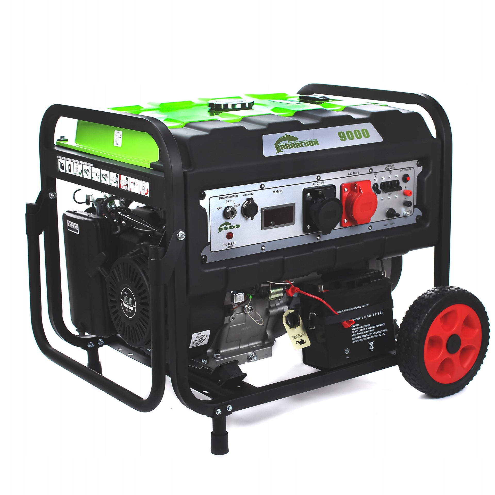 Generator set 9000 CURRENT GENERATOR 9kW 11kVA Voltage Regulator 400V Brand Barracuda
