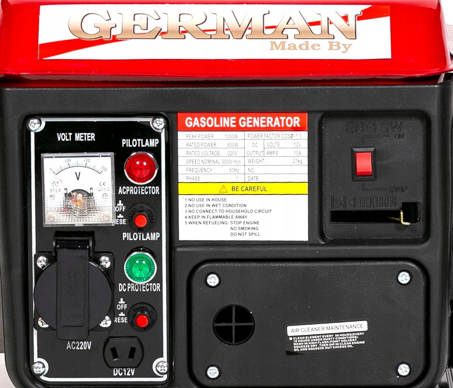 Generator set GERMAN 2200W portable 3HP Manufacturer code Agregat prądotwórczy GERMAN 2200W 3KM