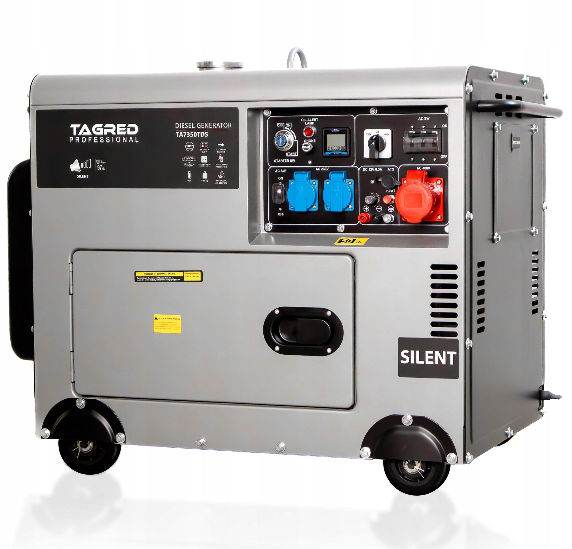 Generator set TAGRED 7350W 230/400V 5000W AVR Silent Diesel + 2xOIL Packaging status original