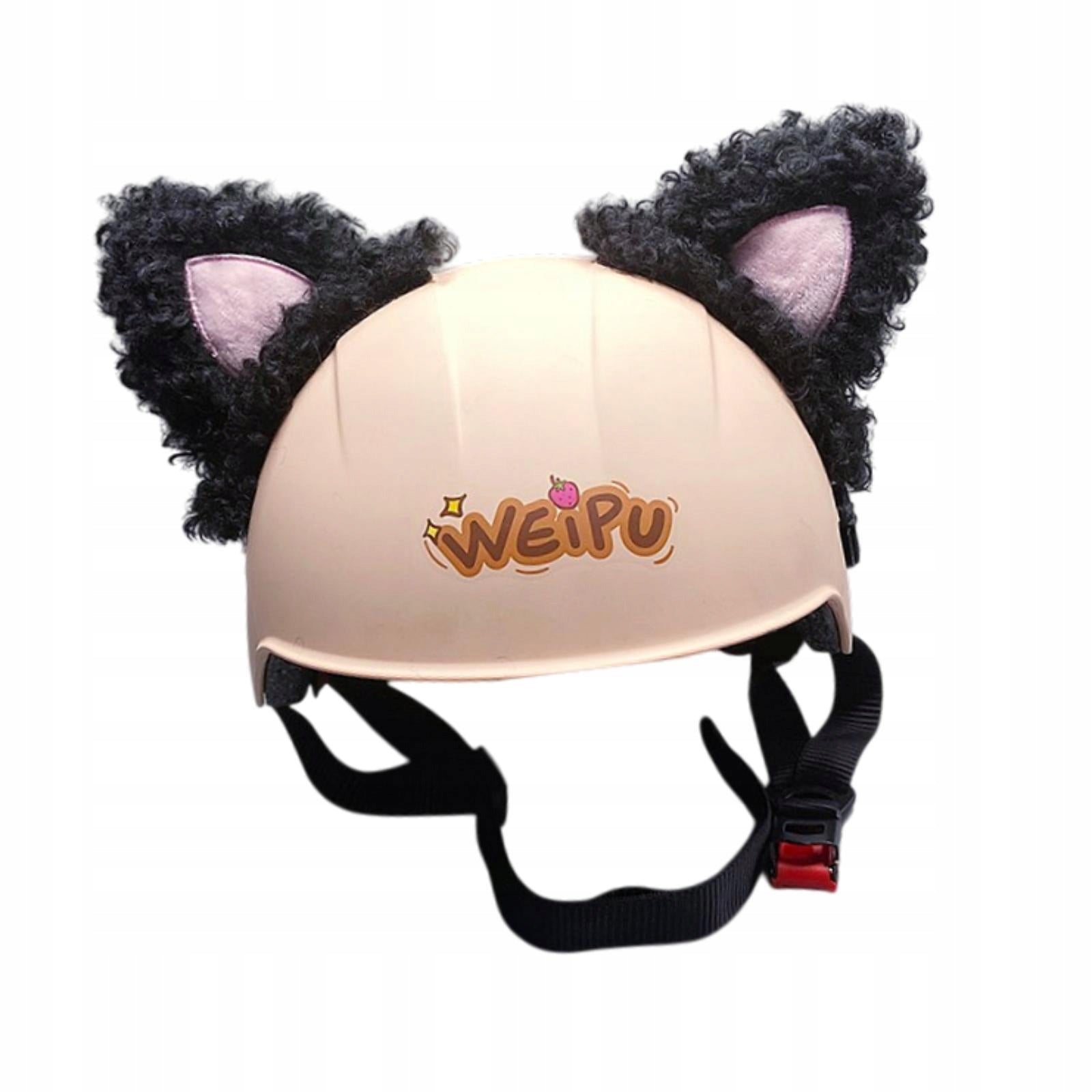 Generic Helmet Accessories,Cat Ears for Helmet Decor Cute Helmet Black