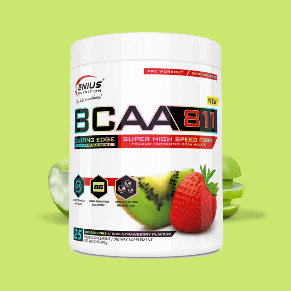 Genius Nutrition BCAA 811 (400g) Kiwi-Strawberry Expiration date at least 3 months from the date of purchase