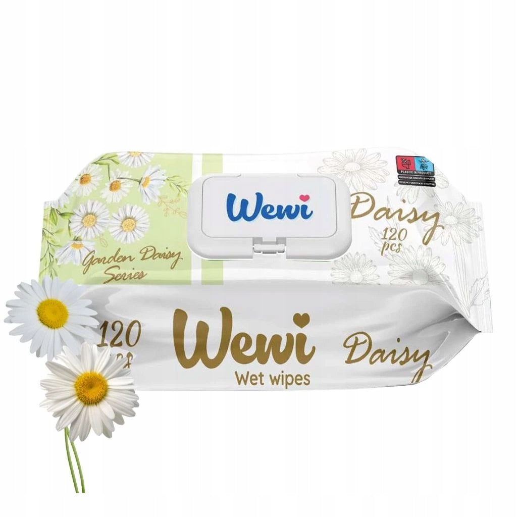 Gentle wet wipes Wewi Daisy daisy without alcohol 120pcs