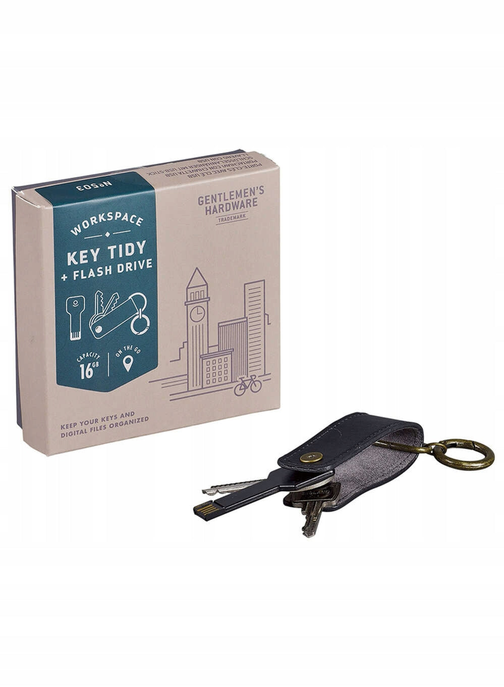Gentlemen's Hardware Key Tidy + Flash Drive Organizer Capacity 16 GB