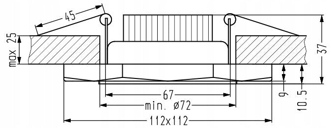 Candellux įmontuojamas šviestuvas SSP-24