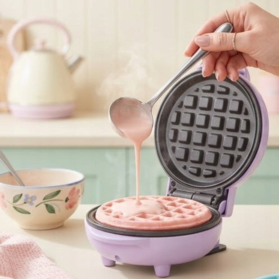 George Wilkinson 550W pastel purple mini waffle maker, perfect as a gift Brand no brand