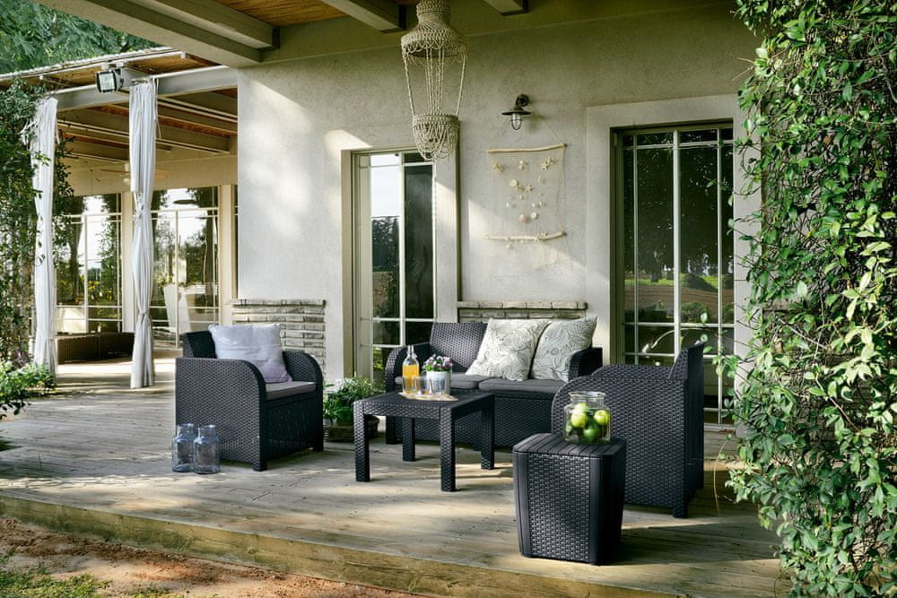 Georgia 4os Keter Garden Furniture Set - Graphite Manufacturer Allibert