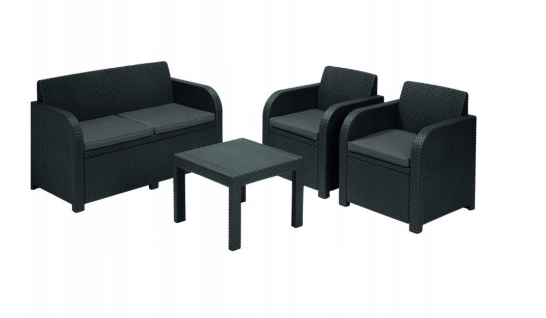 Georgia 4os Keter Garden Furniture Set - Graphite