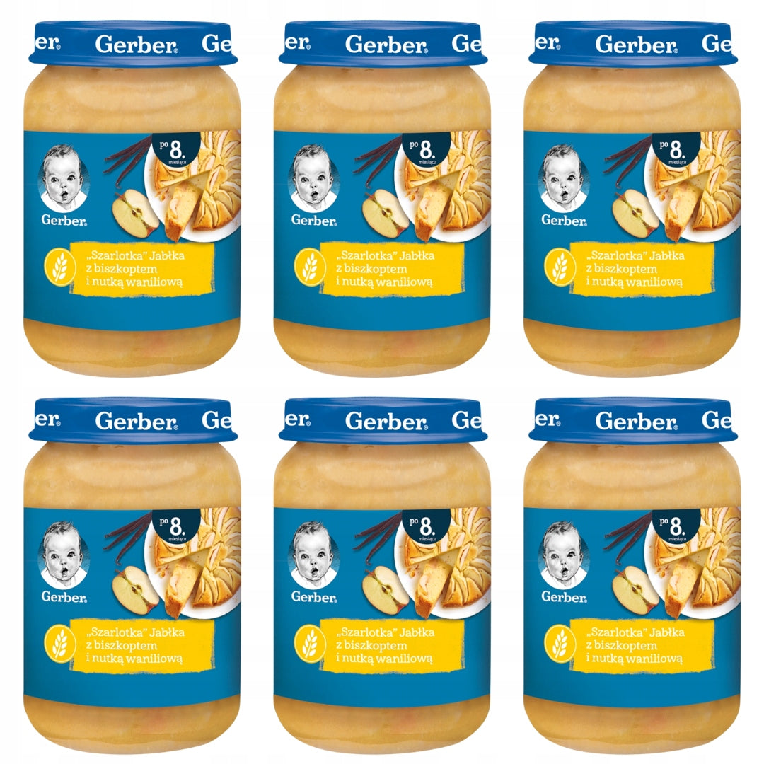 Gerber Apple pie Apples with biscuit and vanilla after 8 months 6x 190 g