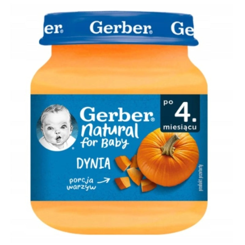Gerber Infant and Baby Lunch Pumpkin Puree from 4 Months Onwards 125 g Brand Gerber