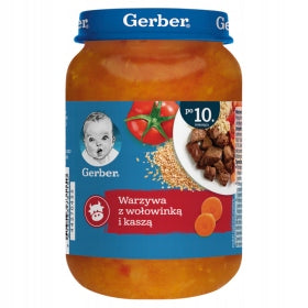 Gerber Vegetables with Beef and Groats after 10 Months Onwards 190 g