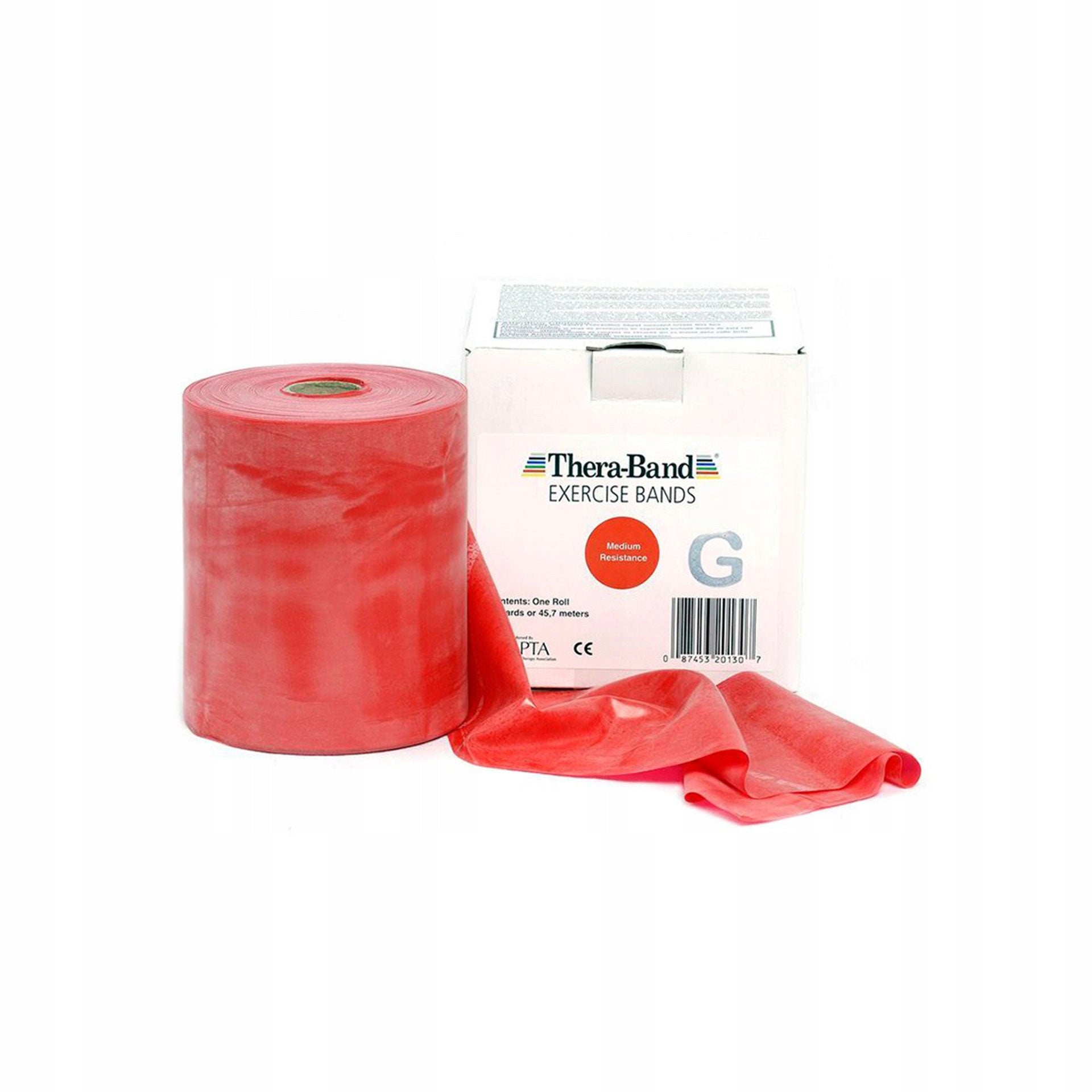 German Exercise Tape Theraband Red 1,5m Model Taśma Czerwona- Opór Średni
